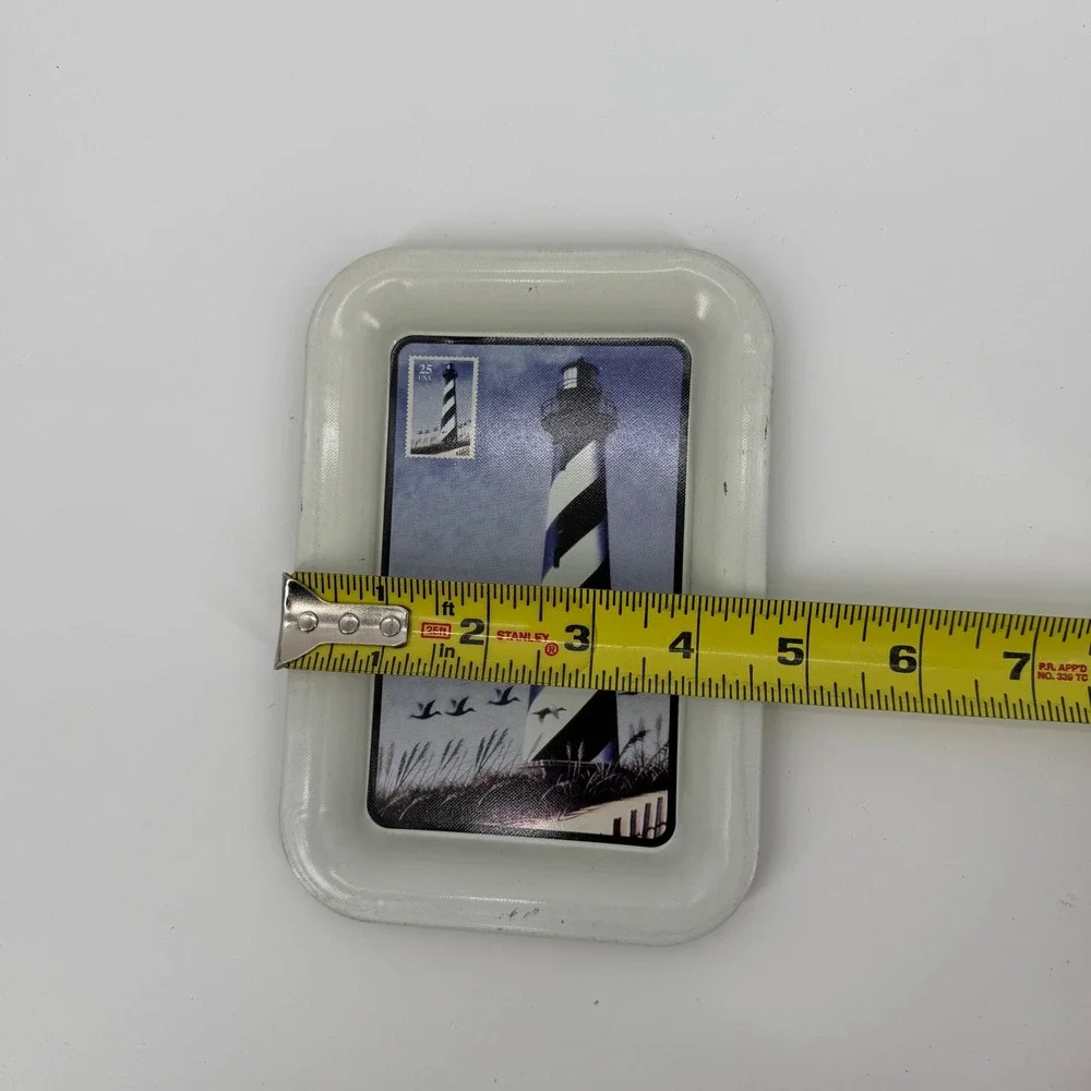 Vintage 1997 Postmark Originals Cape Hatteras Lighthouse Metal Change Tray 6.5